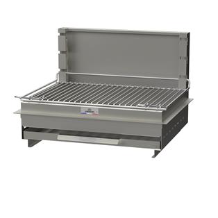 Montory Charcoal Grill 61 x 40 Stainless Steel