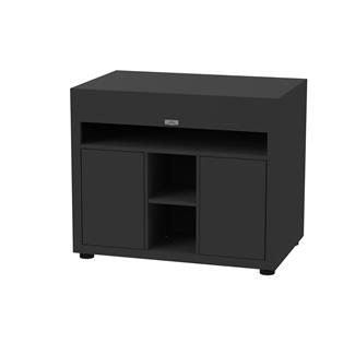 Kitchen Cooking Cabinet With Shelf, 110 x 70 cm Black