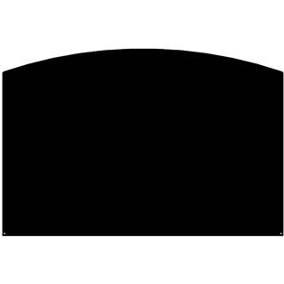 Halbrunde Bodenplatte Schwarz 100 x 120 (B x H)