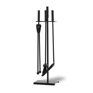 Basic Fireplace Tool Set on Black Stand