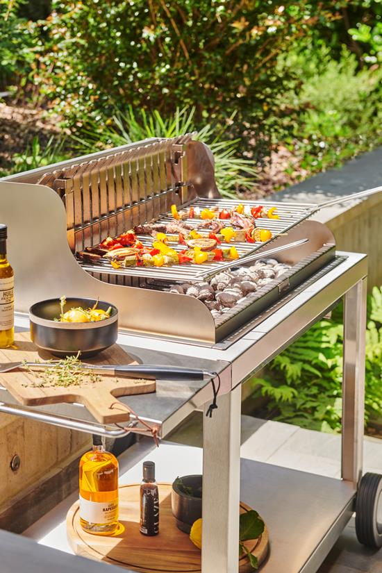 Barbecue Irissarry Inox 78*32 Sur Chariot