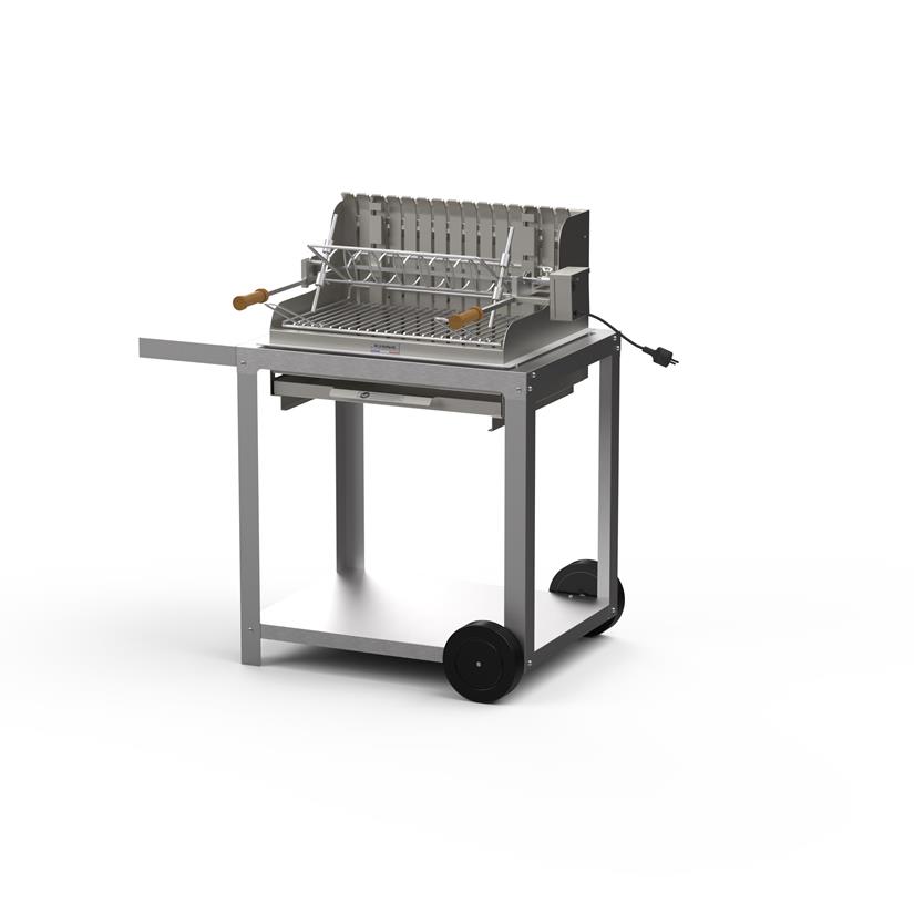 Barbecue Mendy Inox 54*32 Sur Chariot