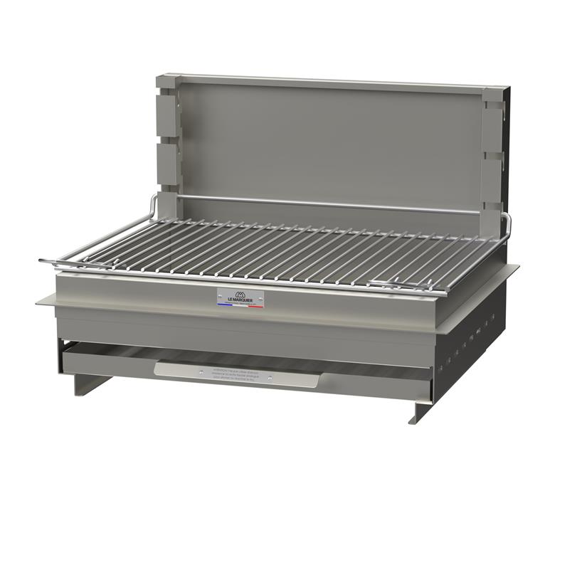 Montory Charcoal Grill 61 x 40 Stainless Steel