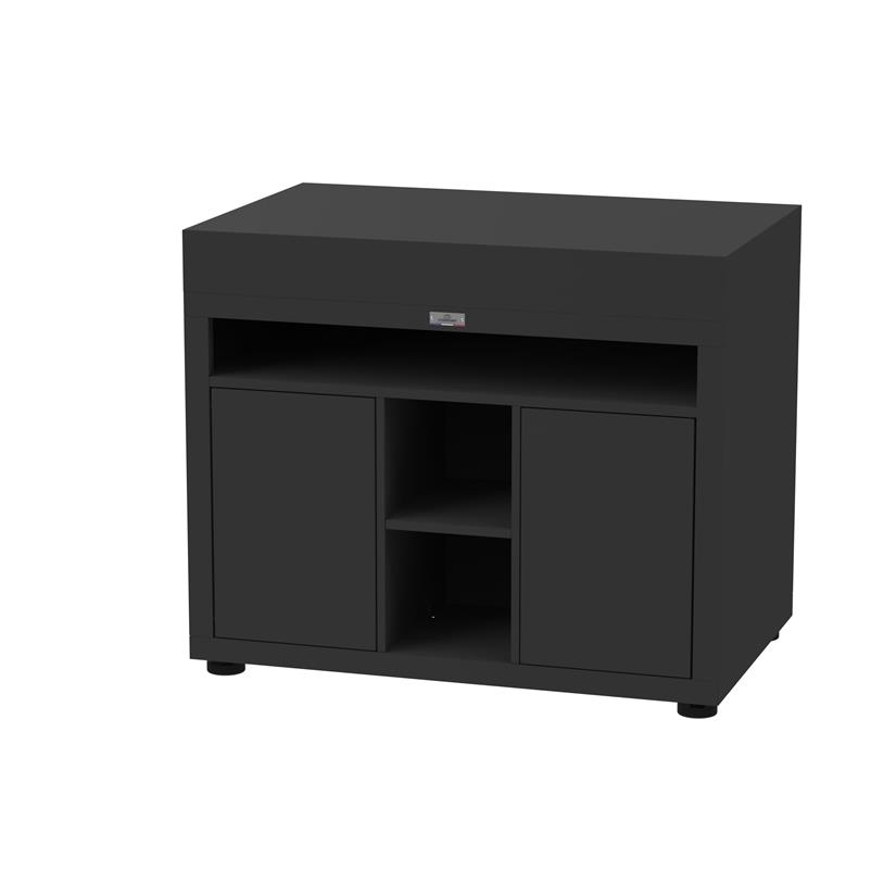 Kitchen Cooking Cabinet With Shelf, 110 x 70 cm Black