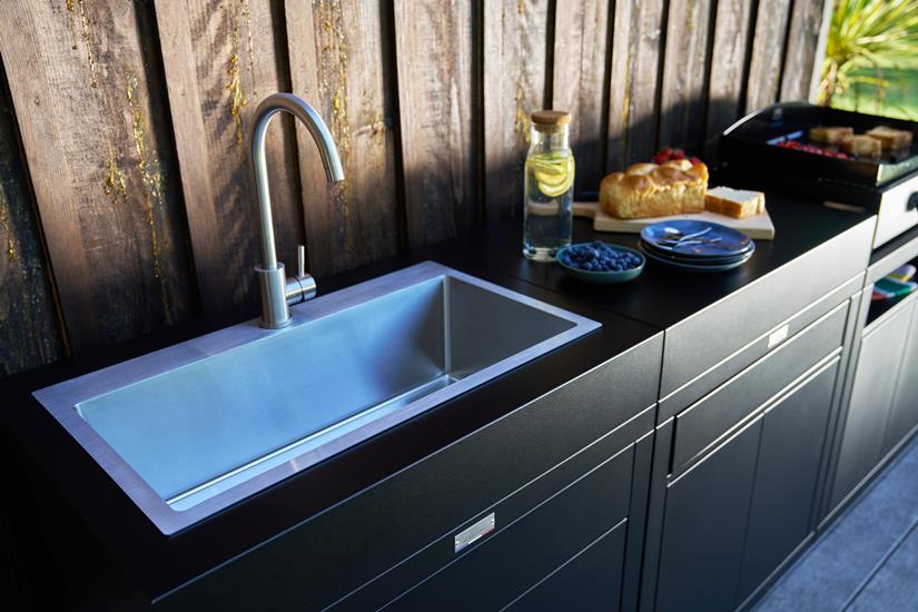 Meuble Cuisson Avec Tablette, 80 X 55 cm Noir