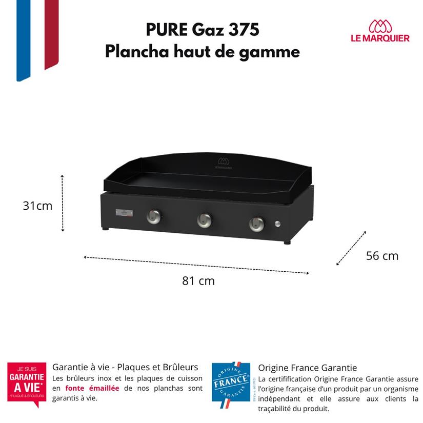 Plancha Pure 375 Schwarz