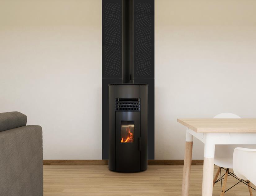 Plaque Murale Unie Noire L80 H120