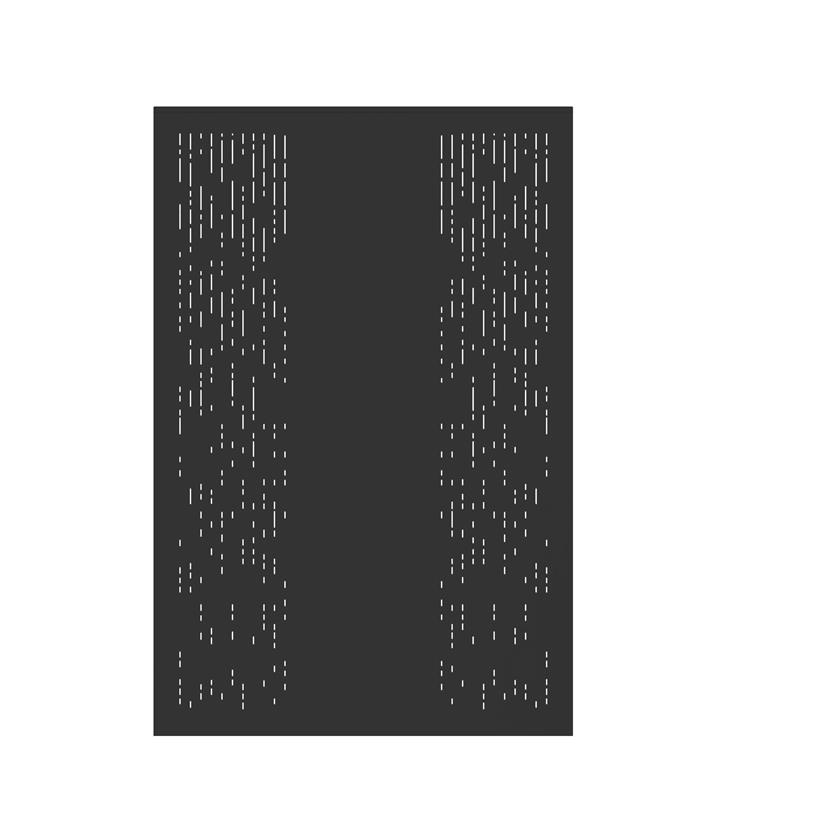 Plaque Murale Graphic Noire L80 H120