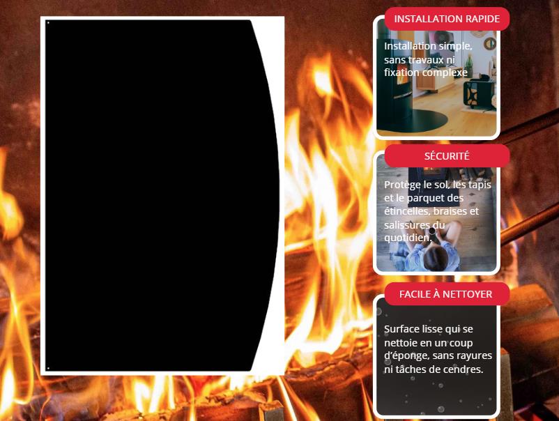 Plaque de sol Demi-ronde L75 H65