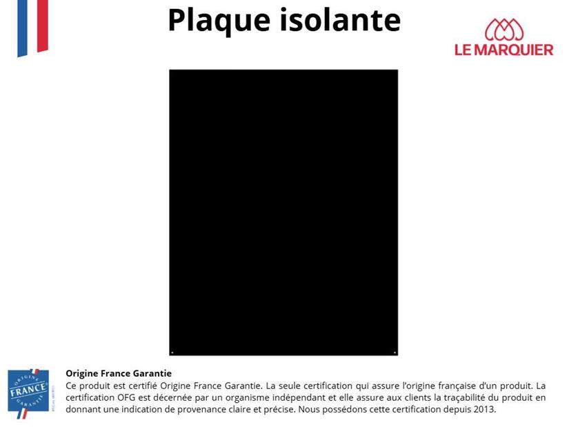 Plaque de sol carrée Noire L75 H75