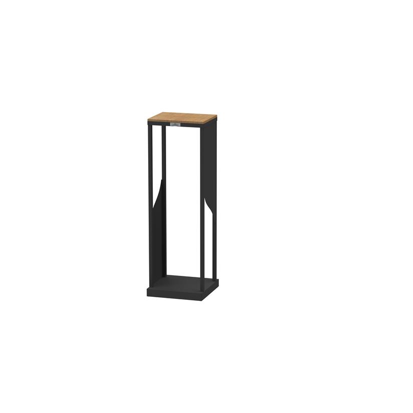 Range-bûches Volute droit Noir