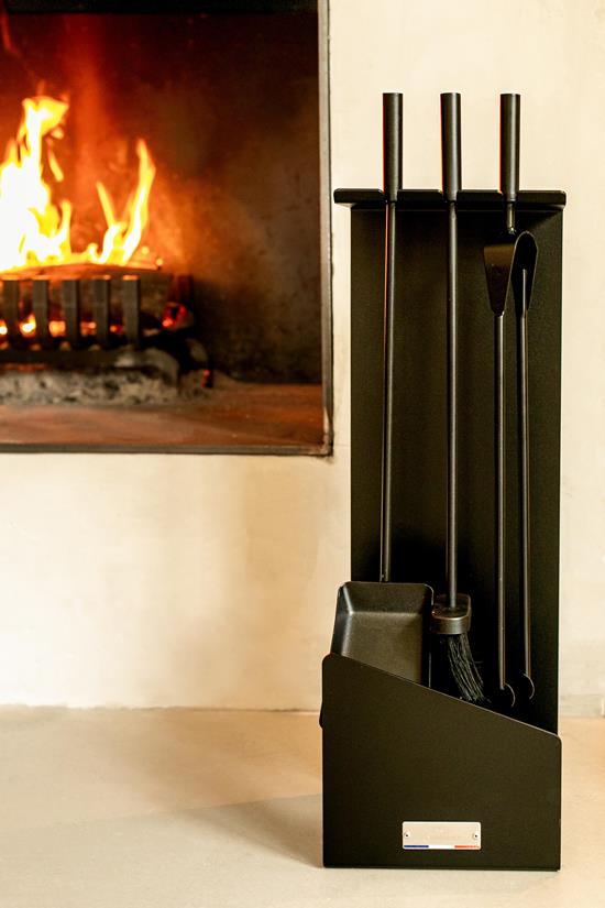 POLAR FIREPLACE TOOL SET BLACK
