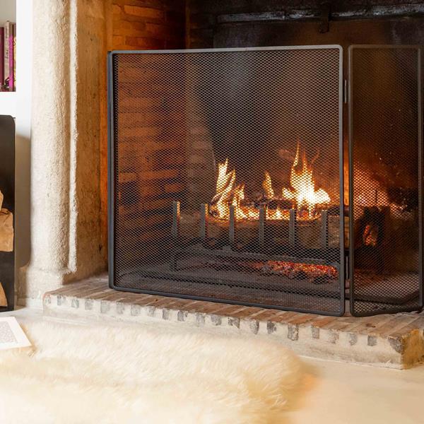 Pare-feu cheminée acier